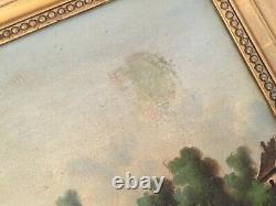 Very Old Oil Painting On Solid Frame Canvas 1799