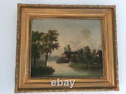 Very Old Oil Painting On Solid Frame Canvas 1799