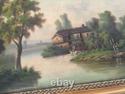 Very Old Oil Painting On Solid Frame Canvas 1799