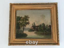 Very Old Oil Painting On Solid Frame Canvas 1799