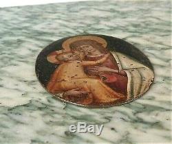 Very Old Painting On Copper, Mother And Child Of Time Before XVIII
