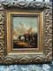 Very Beautiful Antique Early 19th-century Painting Depicting A Scene In A Harbor