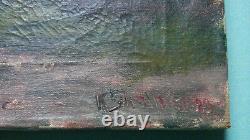 Very old painting on canvas, oil on canvas signature to be identified.