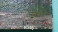 Very old painting on canvas, oil on canvas signature to be identified.