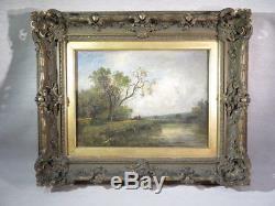 Victor Dupre Ancient Oil Table On Canvas Landscape Xixth Barbizon Characters