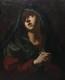 Virgin In Prayer, Ancient Painting 17th/18th Century, Oil On Canvas