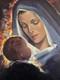 Virgin With The Child Jesus Oil On Canvas Robert Falcucci Old Painting 20th Century