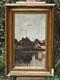 Water Landscape, Old Painting Oil On Canvas From The 19th Century, Eugénie