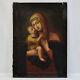Xviii-xix Century Ancient Oil Painting On Canvas Virgin With Child 95,5x71