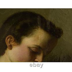 1866 Peinture ancienne Jacques L. Bonnet (1822-1894)jusqu'à 2.900 Portrait 99x81