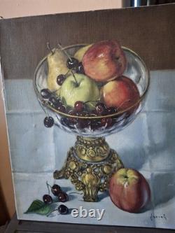 1 huile sur toile ancienne / 38x 56 Cm