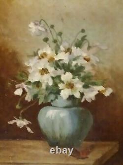 3 Tableaux Miniatures, Peinture, Huile sur Panneau de Bois Ancien XIXeme