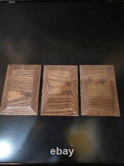 3 Tableaux Miniatures, Peinture, Huile sur Panneau de Bois Ancien XIXeme