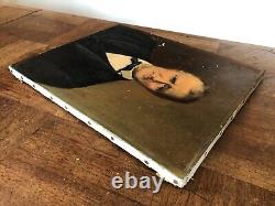 ANCIENNE PEINTURE, HUILE SUR TOILE PORTRAIT D'HOMME signé A. BERNARD 1904