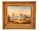 Ancienne Peinture Orientaliste Huile Sur Carton 33x27cm Tableau Xixe Hst Mosquée