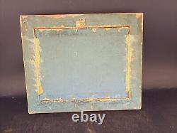 ANCIENNE PEINTURE ORIENTALISTE HUILE SUR CARTON 33x27cm TABLEAU XIXe hst Mosquée