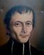 Ancien Portrait De Prêtre, Huile Sur Toile 1 ère Moitié Du 19 ème