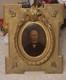 Ancien Tableau Huile Sur Carton Portrait De Homme Antique