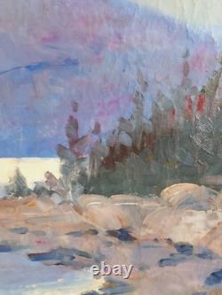 Albert Malet, Peinture Ancienne Huile Sur Toile 65-45 cm