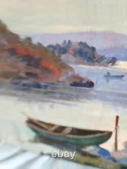 Albert Malet, Peinture Ancienne Huile Sur Toile 65-45 cm