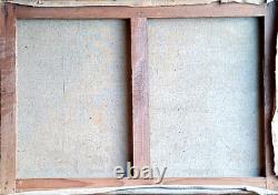 Ancien TABLEAU Huile sur Toile Paysage des Vosges Signé NEVEU Années 40