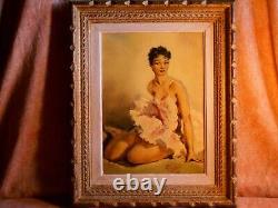Ancien Tableau Georges Duc Huile Sur Toile Danseuse Ballerine Paris Art Deco