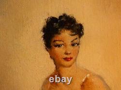 Ancien Tableau Georges Duc Huile Sur Toile Danseuse Ballerine Paris Art Deco