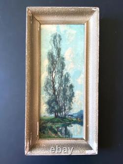 Ancien Tableau HSP La Gardienne de Troupeau Signé R. Urbain Art Lorrain