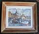 Ancien Tableau Hst Huile Sur Toile Le Toullec Concarneau Port De Peche Bretagne
