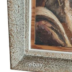 Ancien Tableau Huile Sur Panneau Orientaliste Portrait D'homme A. Coulet