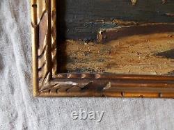 Ancien Tableau Huile Sur Panneau Signe M. Masse Vue Sur Beaulieu Sur Mer