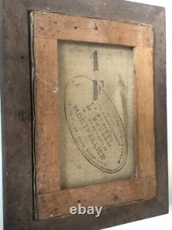 Ancien Tableau Huile Sur Toile Beaux-arts. Paysage D'une Ferme