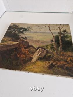 Ancien Tableau Huile Sur Toile Signé Jean Dufau