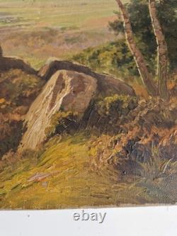 Ancien Tableau Huile Sur Toile Signé Jean Dufau
