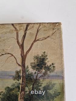 Ancien Tableau Huile Sur Toile Signé Jean Dufau