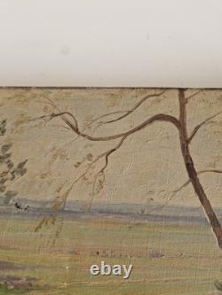 Ancien Tableau Huile Sur Toile Signé Jean Dufau