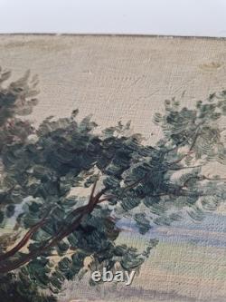 Ancien Tableau Huile Sur Toile Signé Jean Dufau