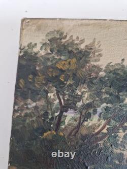 Ancien Tableau Huile Sur Toile Signé Jean Dufau