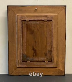 Ancien Tableau Huile sur Bois Femme en Forêt Barbizon Cheintreille 19ème