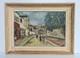 Ancien Tableau Huile Sur Carton Sign&eacute; G. M (copie D&acute;utrillo) Dat&eacute; P&acirc;ques 1958