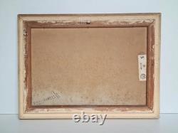 Ancien Tableau Huile sur carton signé G. M (copie d´Utrillo) daté Pâques 1958