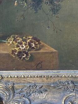 Ancien Tableau Nature Morte Signe Arnold Bloemers Fleur Sur Toile A L Huile