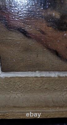 Ancien Tableau Peinture Huile Sur Panneau A IDENTIFIER