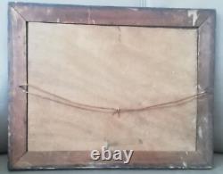 Ancien Tableau Peinture Huile Sur Panneau Bretagne Côtes du nord H. Deshayes