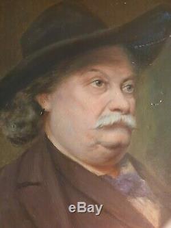 Ancien Tableau, Portrait, Homme, 1906, Huile Sur Toile, Signe, Peinture Painting