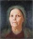 Ancien Tableau Portrait De Femme Peinture Huile 1876 Antique Oil Painting Lady