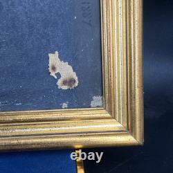 Ancien Tableau Portrait de femme, signé Adrienne Geofroy, XIXe Huile sur toile