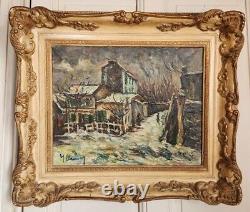 Ancien Tableau huile sur toile