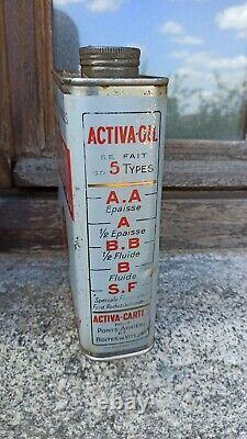 Ancien bidon d huile ACTIVA OIL Le diable sur l auto 2 litres NEW ALLIANCE OIL