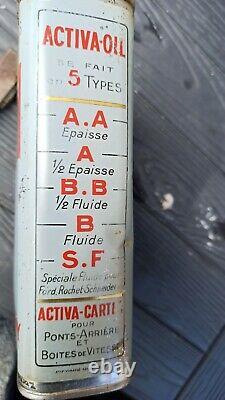 Ancien bidon d huile ACTIVA OIL Le diable sur l auto 2 litres NEW ALLIANCE OIL
